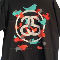 Rare Vintage Stรผssy S Birds Graphic Black T-Shirt 80s 90s 2000s Graphic Tee