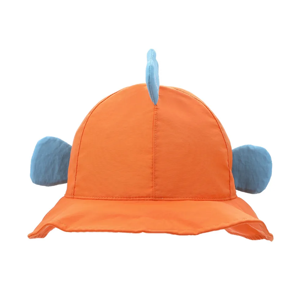 Goldfish Kids Summer Fishing Hat Breathable Wide Brim Sun Protection Adjustable Belt Size 54Cm Suitable for 5-7 Years Beach