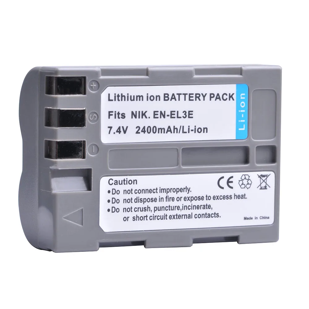 2400mAh EN-EL3e Battery EN EL3e EL3a ENEL3e Camera Battery for Nikon D300S D300 D100 D200 D700 D70S D80 D90 D50 L50 Accessories