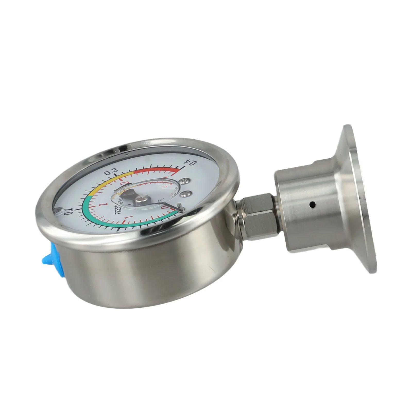 Pressure Monitoring In Manufacturing 50.5mm OD Sanitary Diaphragm Pressure Gauge YTP60 Pressure Meter 304 Stainless Steel Shell