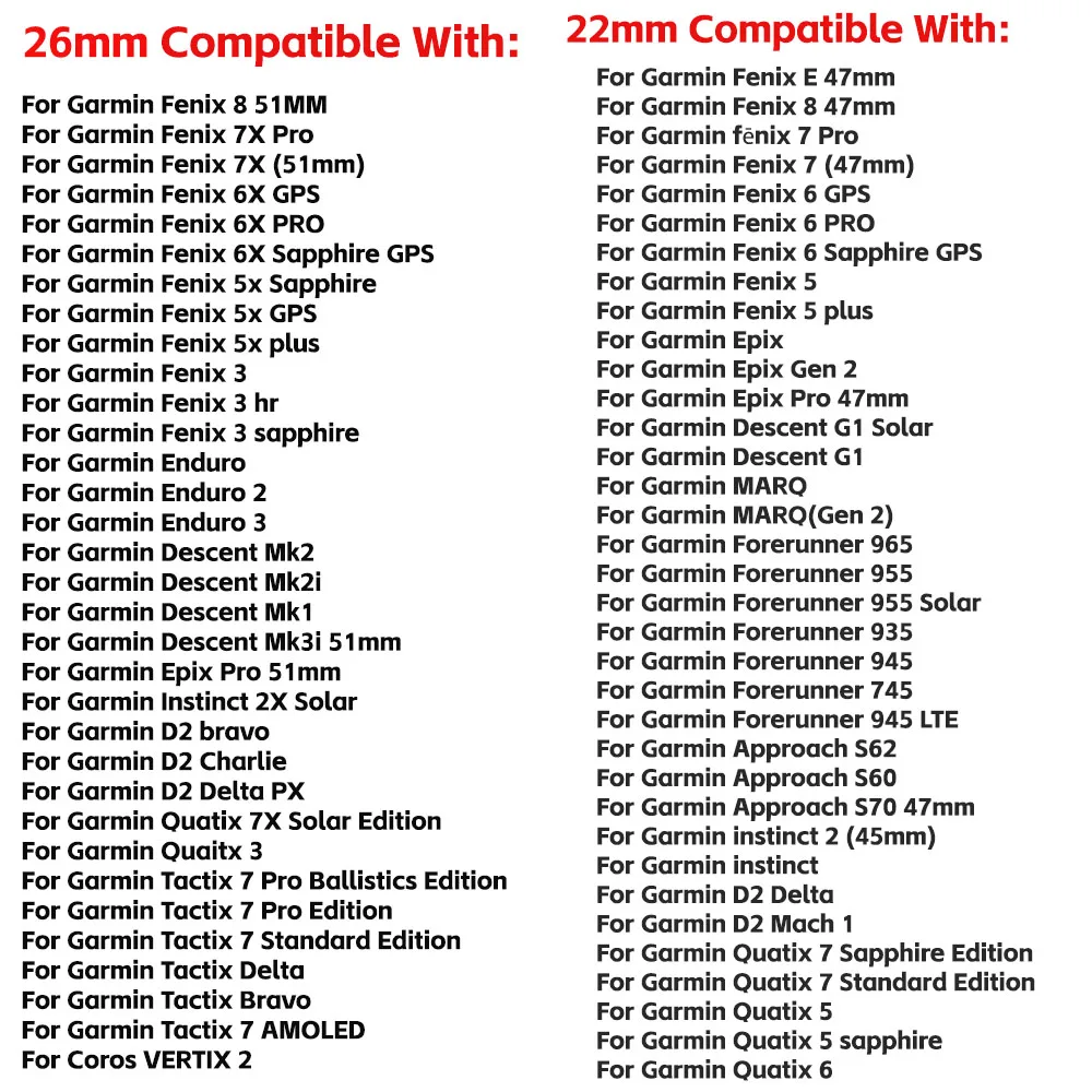

26/22/ 20/mm Loop Nylon Strap for Garmin Fenix 8 51mm 47mm E/7X/6X/5X/Venu 3 Fashionable Breathable Bracelet for 965 955 265