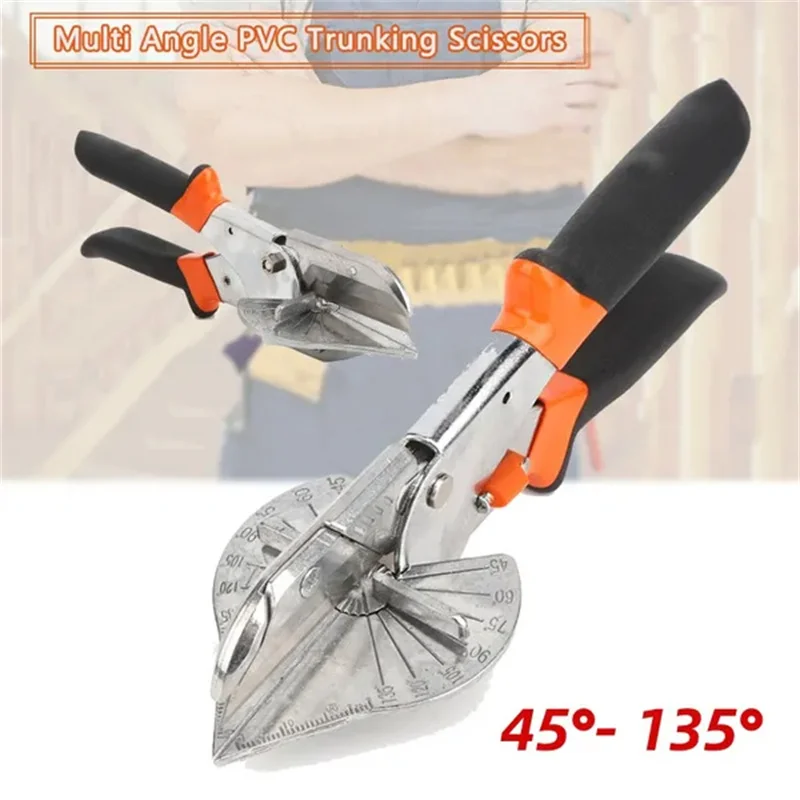 Multi-angle Bevel Scissors Angle Shear 45-135° Angle Mitre Siding Wire Duct Cutter Multipurpose Trunking Scissors Cutting Tools