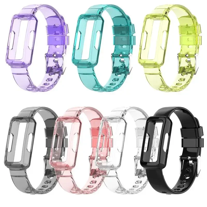 

Transparent Watch Band Frame Bumper Cover For Fitbit Ace 3 2 Kids Smart Watch Wrist Strap For Fitbit Luxe / inspire 2 / HR Watch