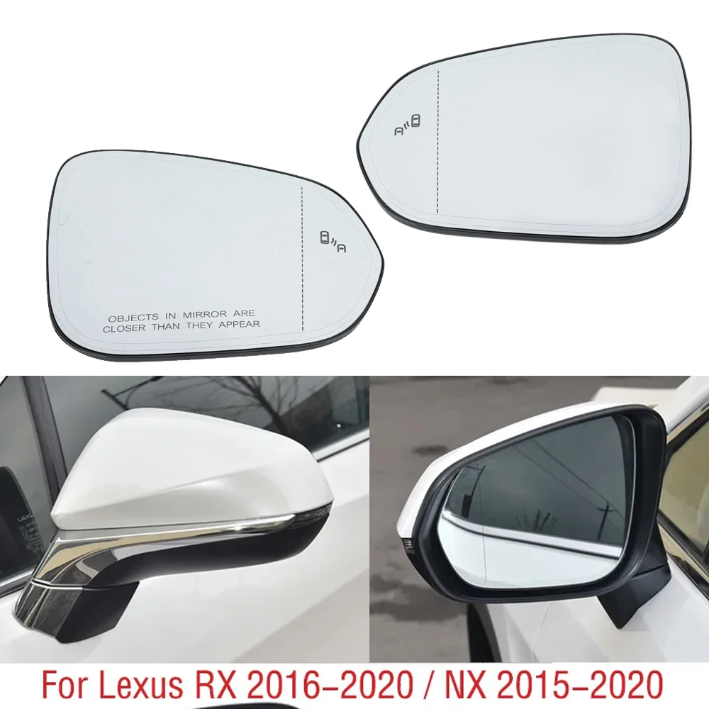 

Heated side Mirror Glass For LEXUS RX350 NX300h RX450h RX NX NX200t 2015-2022 Blind Spot Warning Wing Rearview heated mirrors