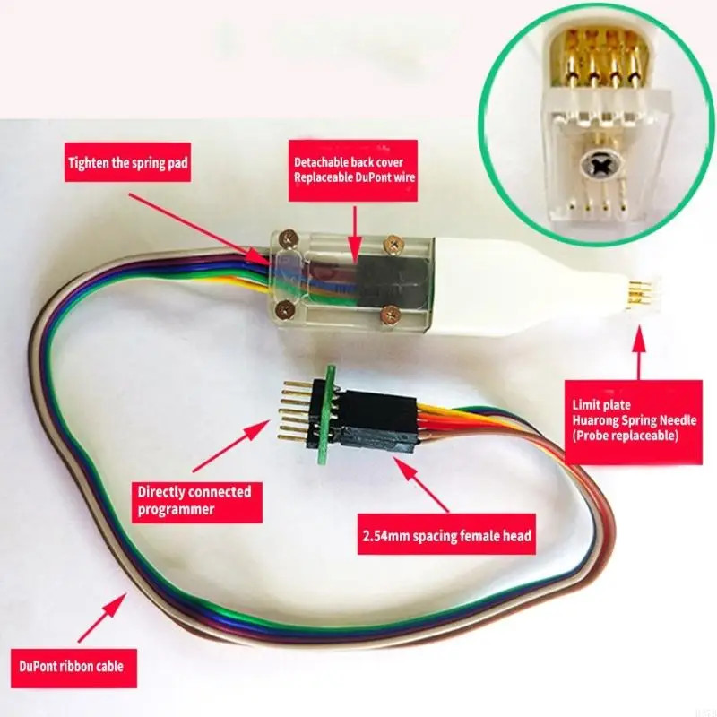 H37B SOP8 150MIL Kabel Klip Klip Klip Kabel 4.4mm Ruang untuk Pemrograman EEPROM