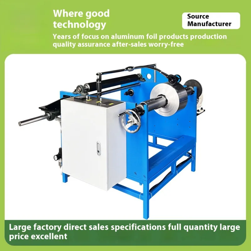 Low Price Direct Machine, Manual Motor, Aluminum Foil Cling Film, Silicone Oil Paper Rewinding Machine for Sale