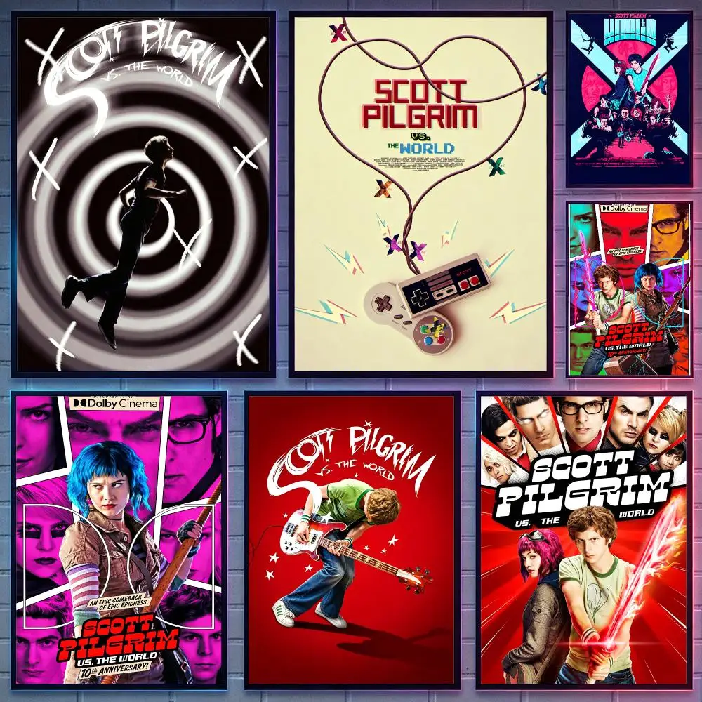 Scott Pilgrim vs. the World Poster HD Poster Anime Aesthetic Wall Art For Game Anime Lovers Bedroom Gaming Room Decor Ideal Gift