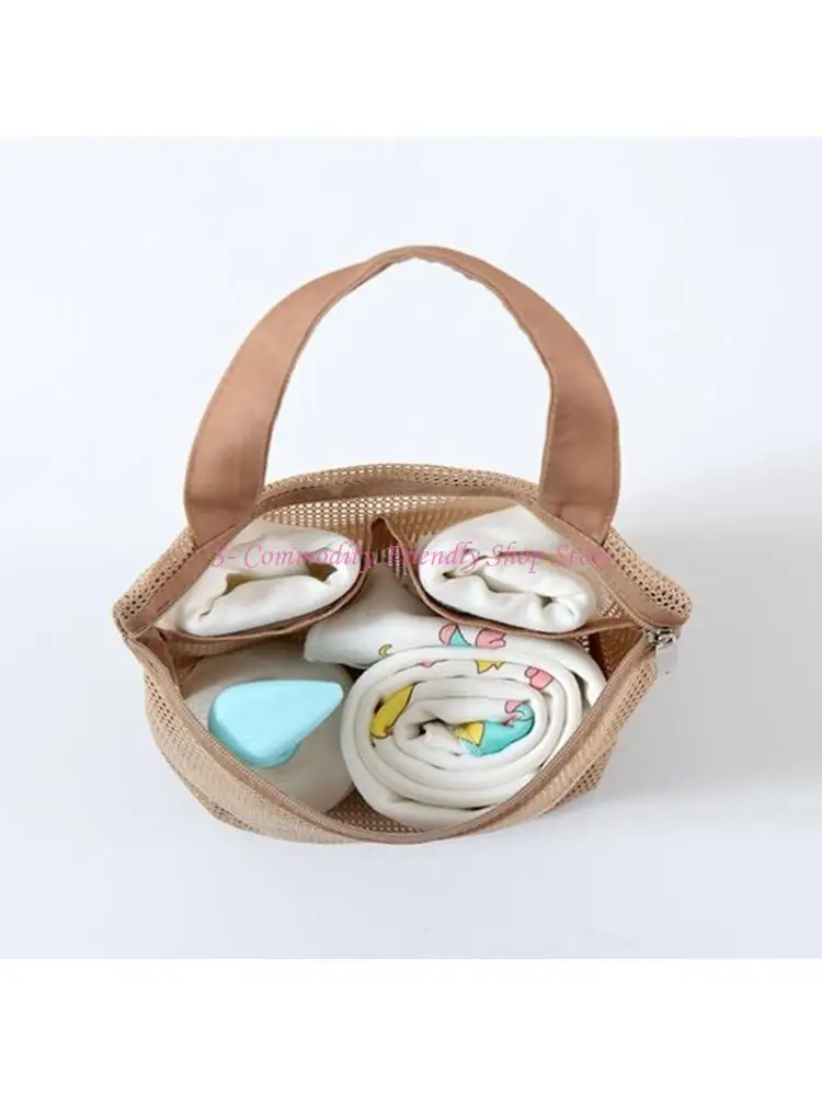 

85AE полая сумка для хранения дорожная сумка многофункциональная сумка для подгузников однотонная сетчатая сумка однотонная для