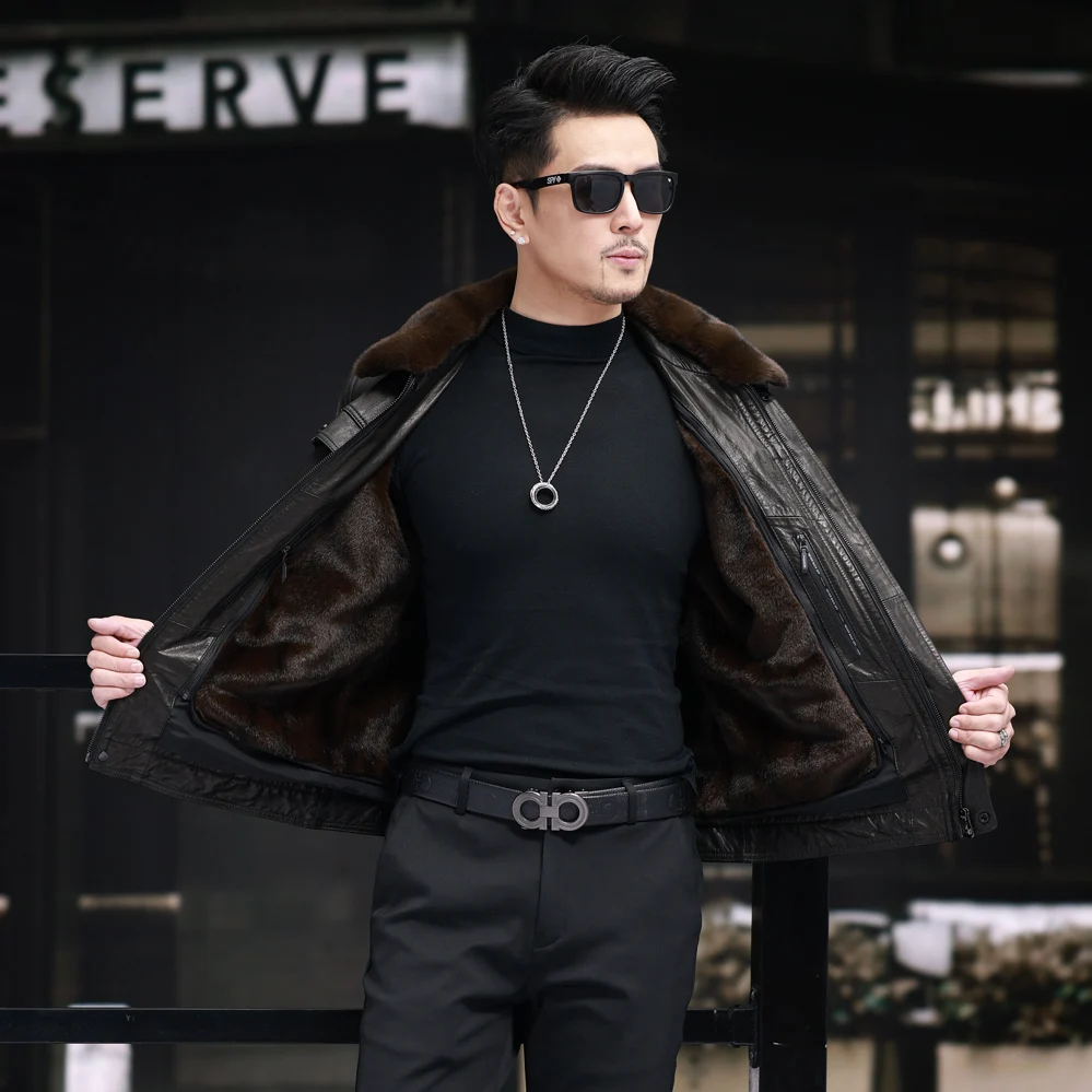 Black fur collar