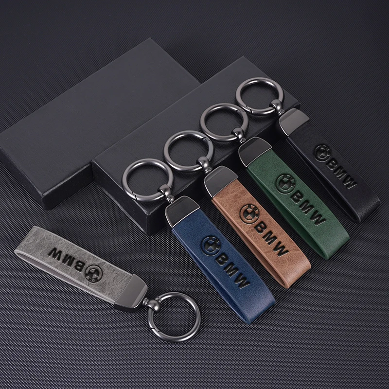 Leather Zinc Alloy Car Keychain Key Ring For BMW X1 X2 X3 X5 X4 X6 X7 G30 G20 G32 G11 G12 F40 F30 F20 F10 F34 F07 accessories view 5