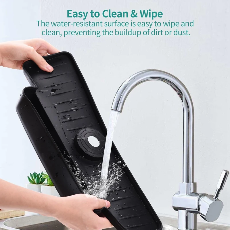 Silicone Faucet Splash Guard Kitchen Sink Splash Guard Upgraded Faucet Water Catcher Tray