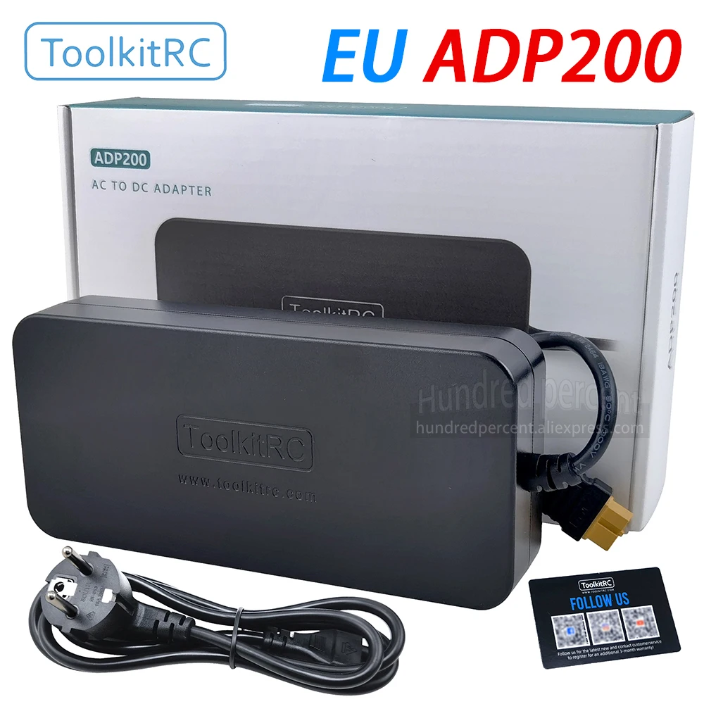 Verbeterde ToolkitRC ADP200 voedingsadapter 200W DC19.5V 10.3A XT60-uitgang voor DC-lader M6D M8P M8D M7 M9 M4P Afstandsbediening Model speelgoed auto vliegtuig accessoires