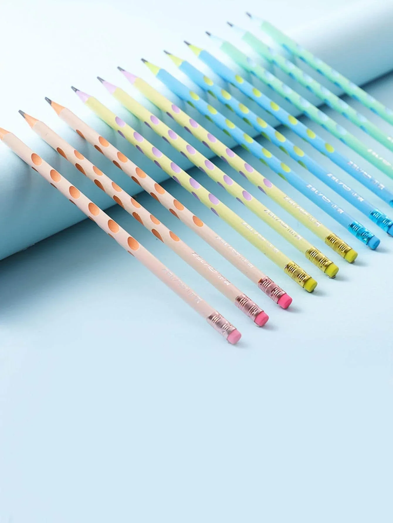 10pcs Mixed Color Wooden Pencils for School Student Foldable mirror Rhinestone Magnetic Mirrors bedroom Miror image 4