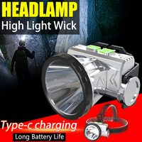 1000LM Powerful LED Headlamp Built in Battery Rechargeable Headlight Outdoor Waterproof Fishing Camping Head Torch Flashlight