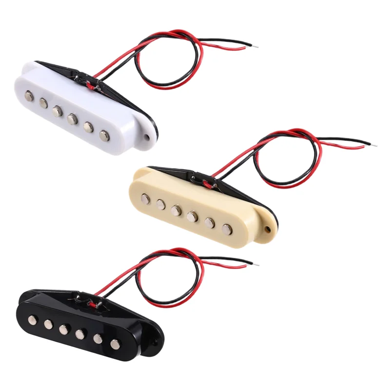 RTSHE-3PCS звукосниматели для звуковой гитары с одной катушкой для электрогитары ST, одинарный звукосниматель, электрогитара с одной катушкой