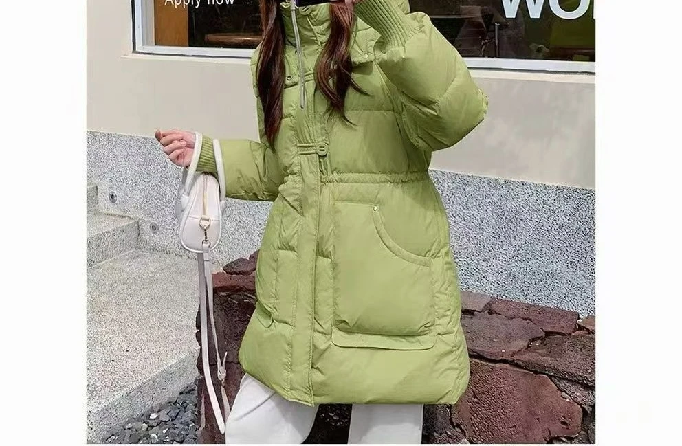 Down Model Popular 2026 New Girls College Style Winter White Duck Down Thickened Hooded Outer Wear