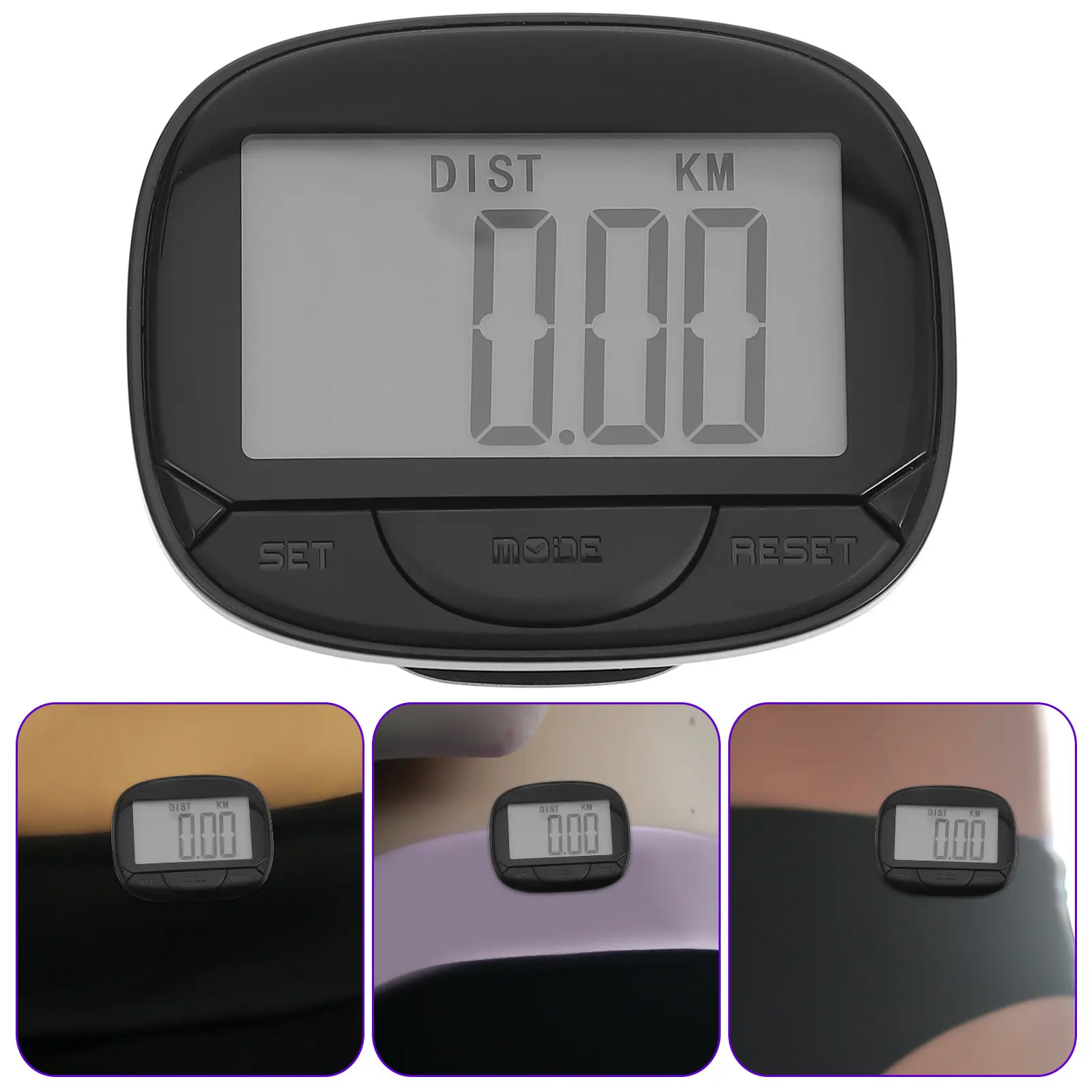1Set Lightweight Plastic Pedometer Large Display Step Counter for Men Women Seniors Portable Fitness Walking Running Sports
