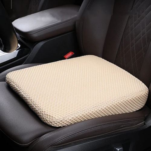 Imagen 2 del producto Almohadilla de altura para asiento de coche, cojín de asiento de coche de espuma viscoelástica gruesa para conductores de automóviles sedentarios, almohadilla nivelación de diseño biselado antideslizante