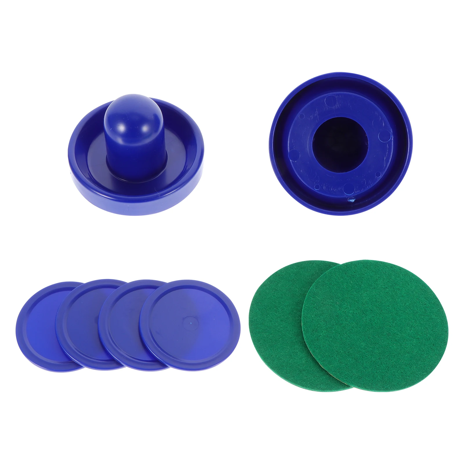 

1 set Plastic Air Hockey Parts 96mm Blue 64mm Pucks Cloth Accessories Replacement Home Fun