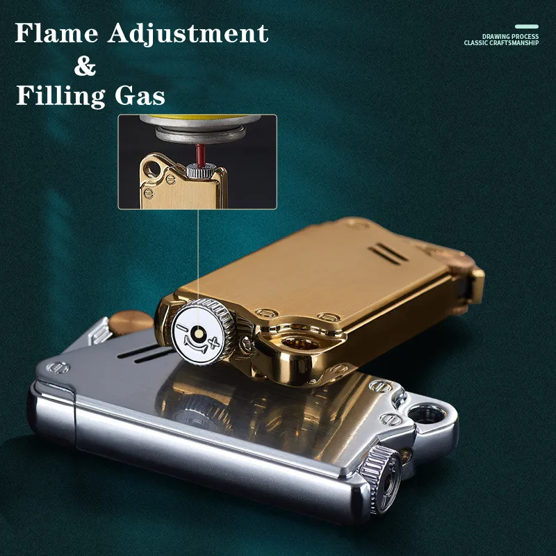 New Unusual Mechanical Sense Jet Torch Lighter Windproof Waterproof Inflatable Butane Cigarette Lighter Smoking Accessories Cool