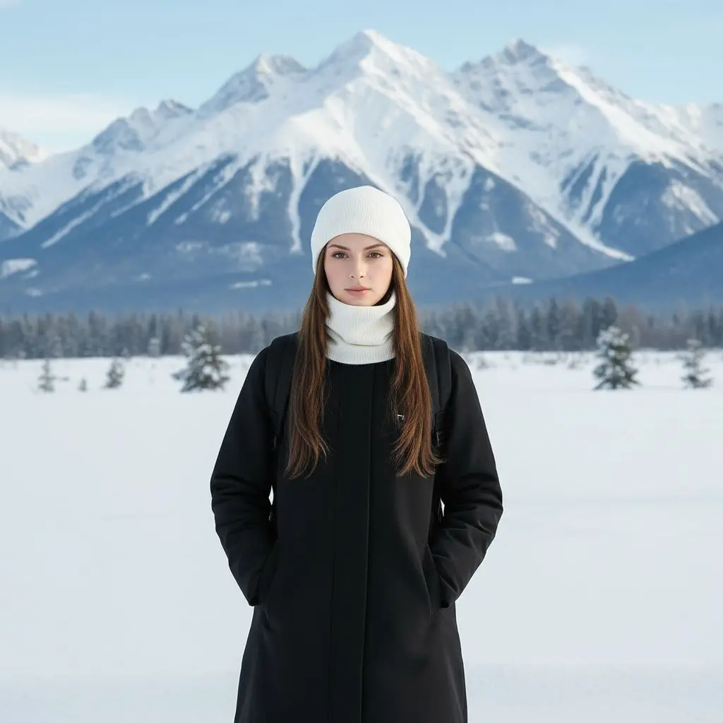 2Pcs/Set Knitted Hat and Scarf Sets Girls Warmer Solid Color Beanie Neck Hat Korean-Style Versatile Classic Scarves Kit