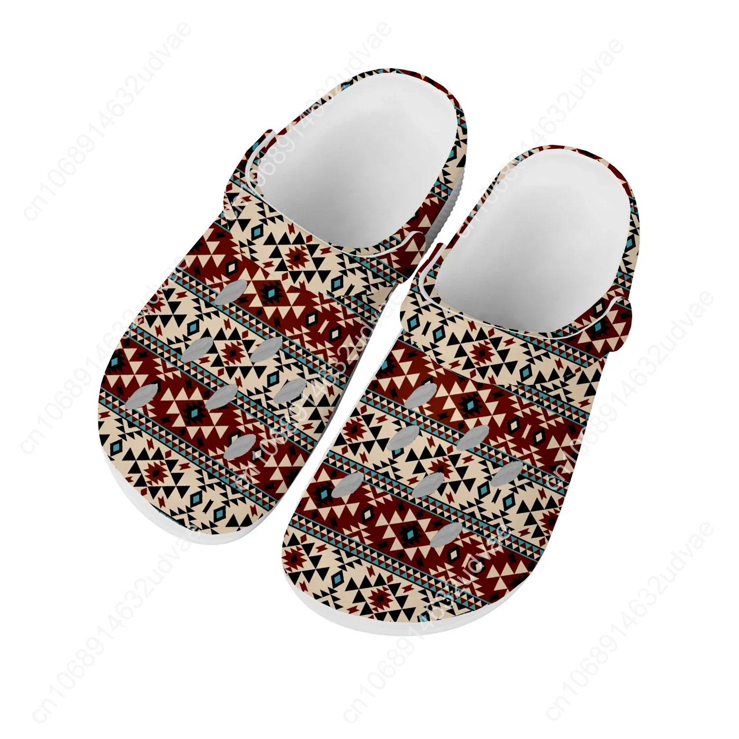 Ethnic Tribal Aztec Water Shoes Mens Womens High Quality Home Garden Clogs Customizd Sandals Beach Breathable Hole Slippers
