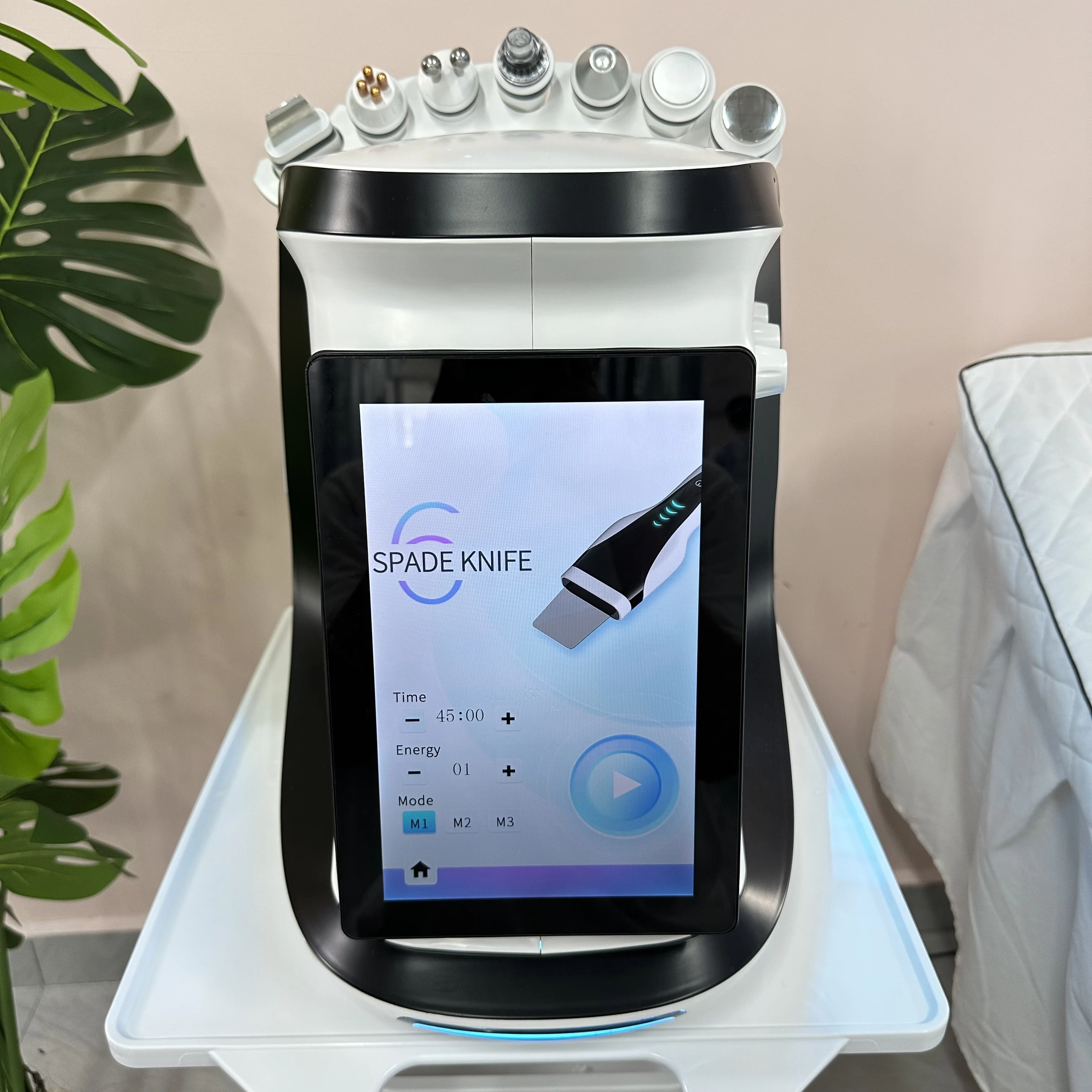 フェイシャルビューティーハイドラマシン 7 in 1 ダーマブレーション ニキビ跡 スパ用 スキンリバイタライザー 角質除去剤 肌引き締め 保湿剤