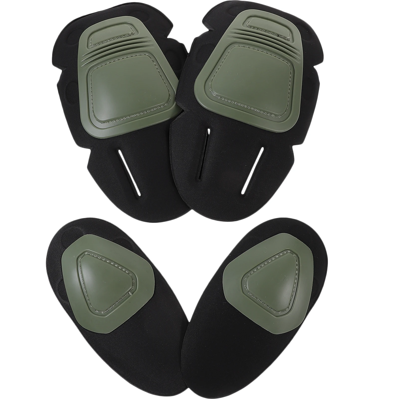 

4 piece Tactical Knee Elbow Pads Set Frog Suit Black Inner Protective Gear for Sports Outdoor Activities