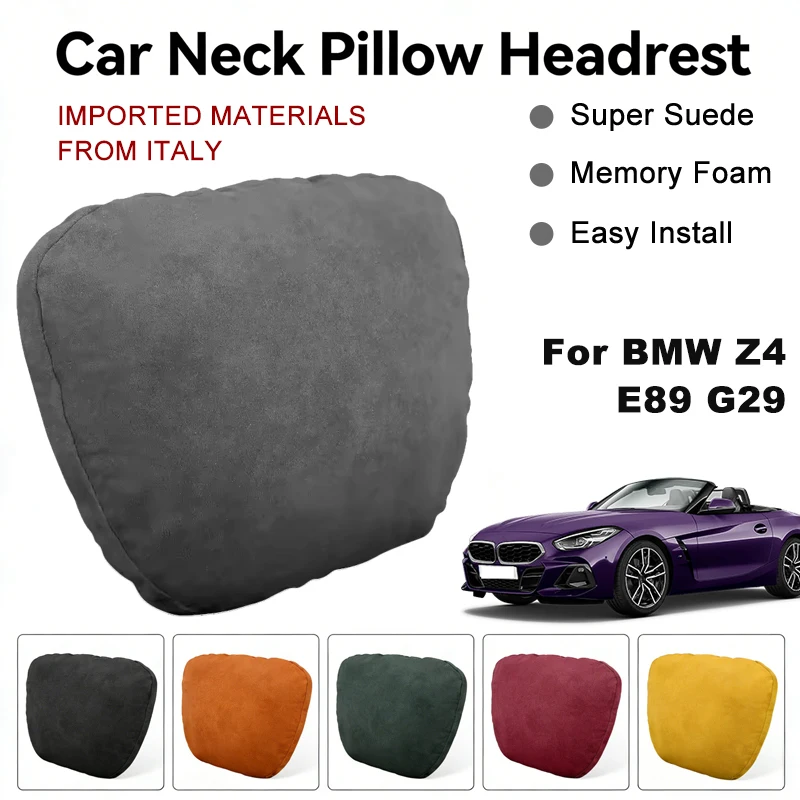

Italy Suede Car Neck Rest Pillow For BMW Z4 E89 G29 Seat Head Neck Support Cushion Auto Interior Accessories