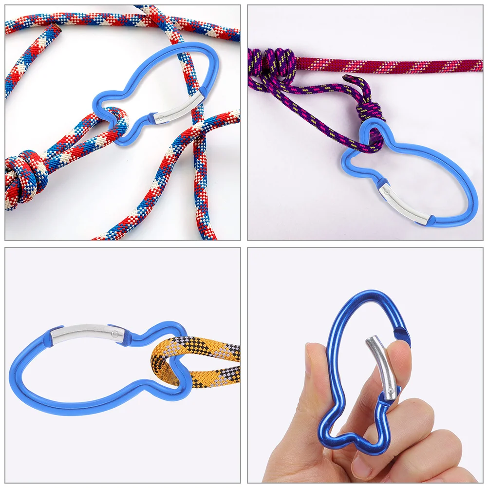 12 ks karabina outdoorové bezpečnosti spona horolezectví carabiners kemping klipů mini kov přezkami 600X320X050CM tramping nástroje modrá