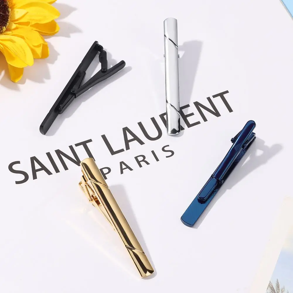 New High Quality Tie Clips Metal Copper Necktie Pin For Men Formal Wedding Ceremony Gold Male Women Ties Suit Accessories