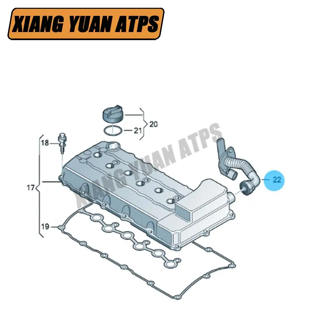 03H103202D Cylinder Head Cover Breather Vent Hose For Audi Q7 06-10,VW CC B7 Passat Phaeton Touareg 2005-18 3.6 car accessories - view 6