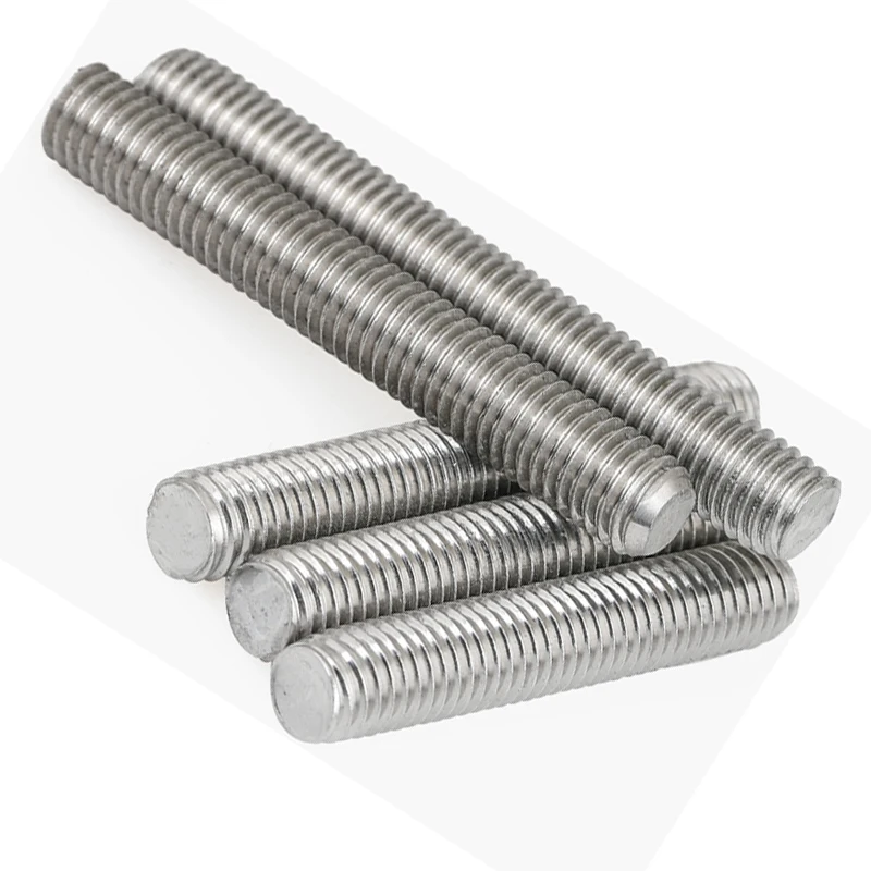 304 Stainless Steel Full Thread Bar,screw Threaded Bar,Threaded Rod M3 M4 M5 M6 M8 M10 M12 M14 M16 M18 M20 Length 30~500mm