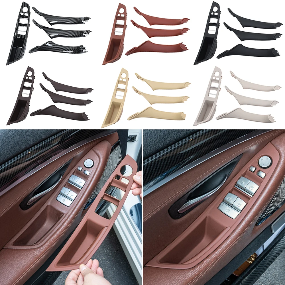 

For BMW 5 Series F10 F11 F18 520i 523i 525i 528i 535i Quality Interior Front Door Armrest Panel Trim Pull Handle Set Replacement