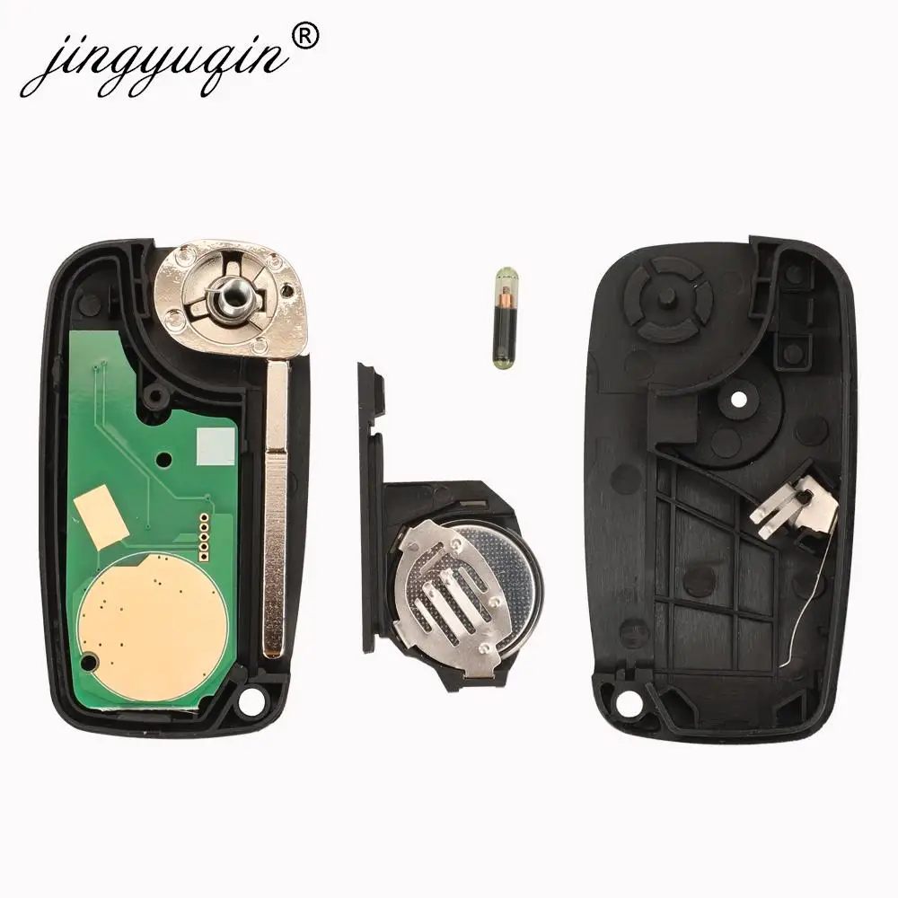 jingyuqin 433MHz Megamos ID48 Remote Key Fob For Fiat Bravo Linea Stilo Punto Ducato Ypsilon Daily PEUGEOT BOXER Citroen Jumper 6