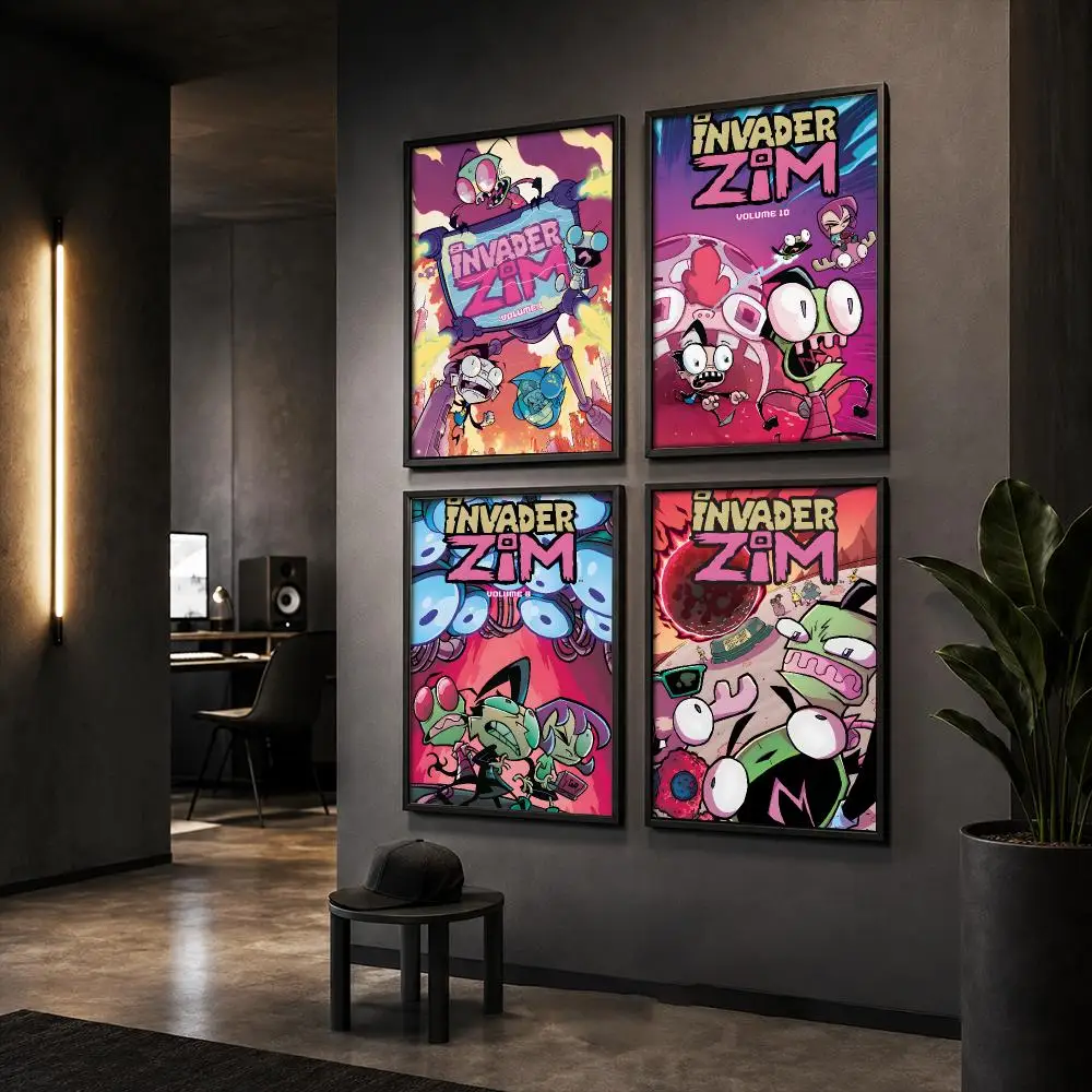 Cartoon I-invader Zim Poster HD Home Wall Stickers House Hallway Living Room Bedroom Bar Office Decor Art Prints