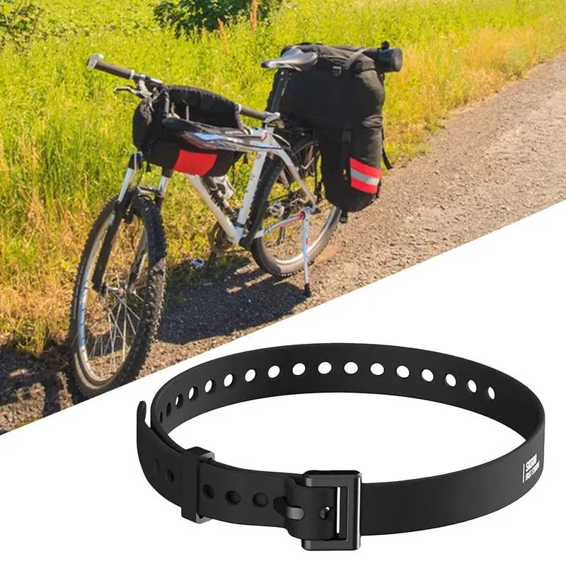 Silicone Straps For Bikes Hook And Loop Storage Straps Wear-Resistant Multi-Purpose Adjustable Luggage Securing Tie For Cargo