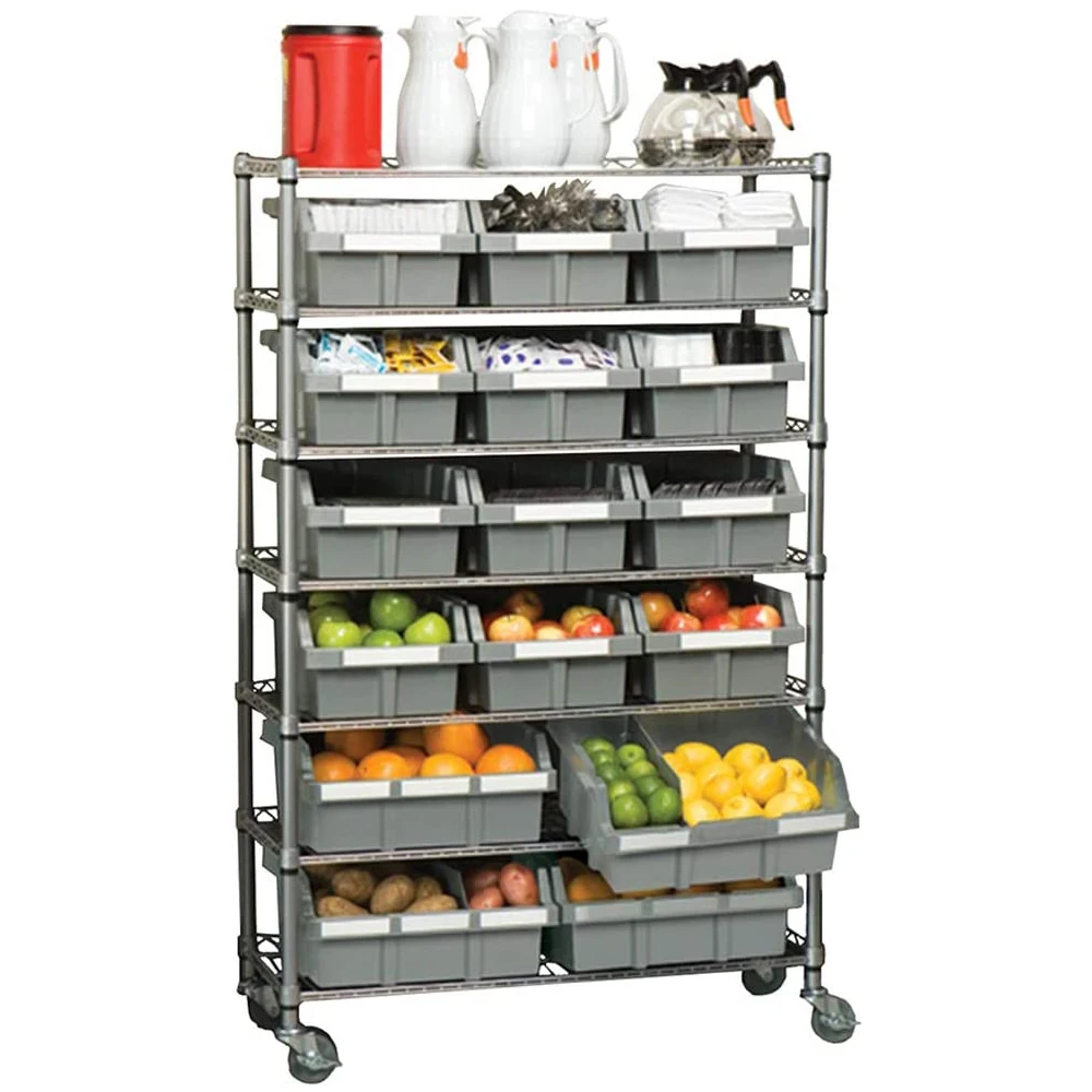 

Seville Classics Heavy NSF Bin Rack Solid Steel Wire Shelving Storage Unit, Patented Organizer for Garage, Warehouse