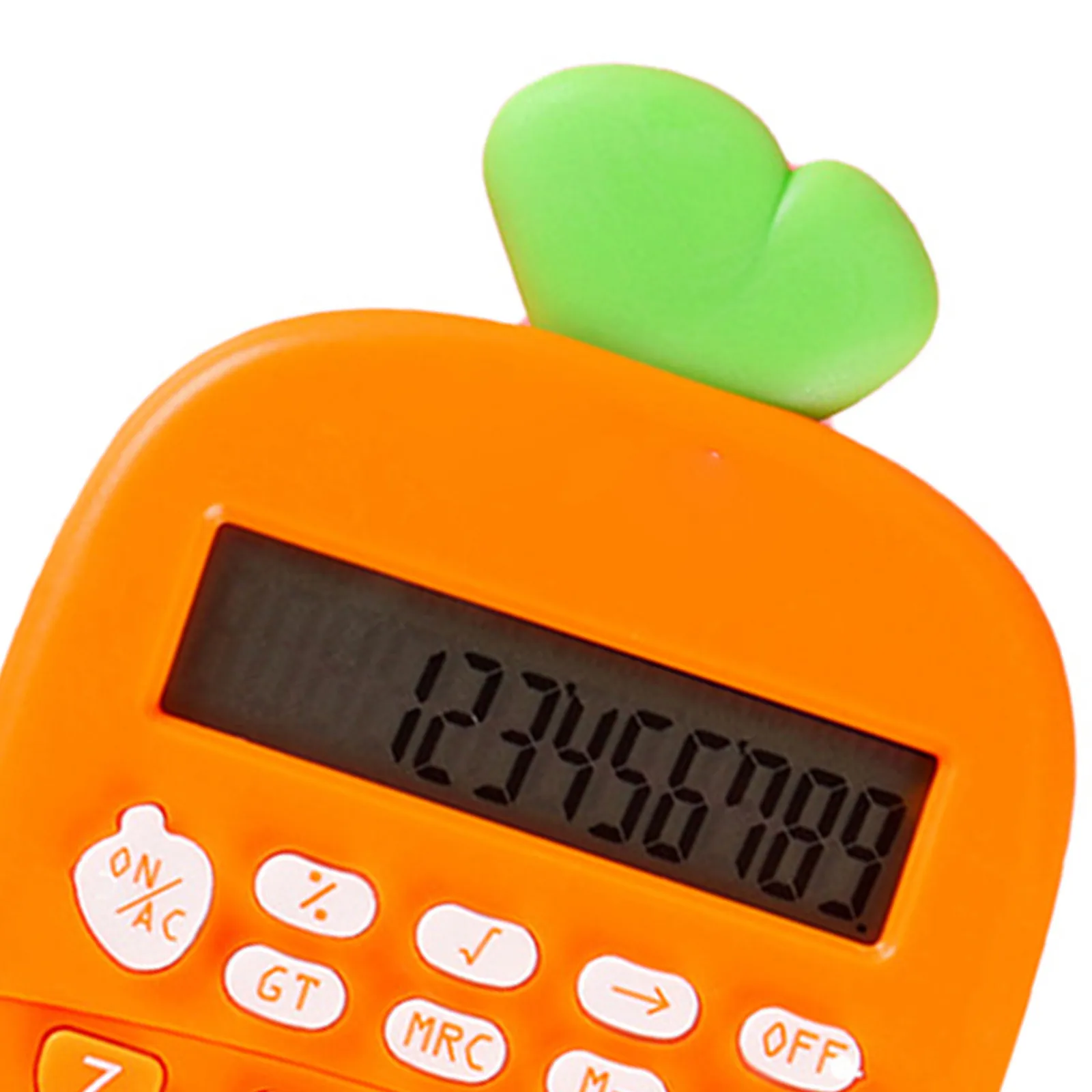 Portable Carrot Shape Calculator Electronic 12-Digit Lightweight Compact Design Suitable for Office School Home Use