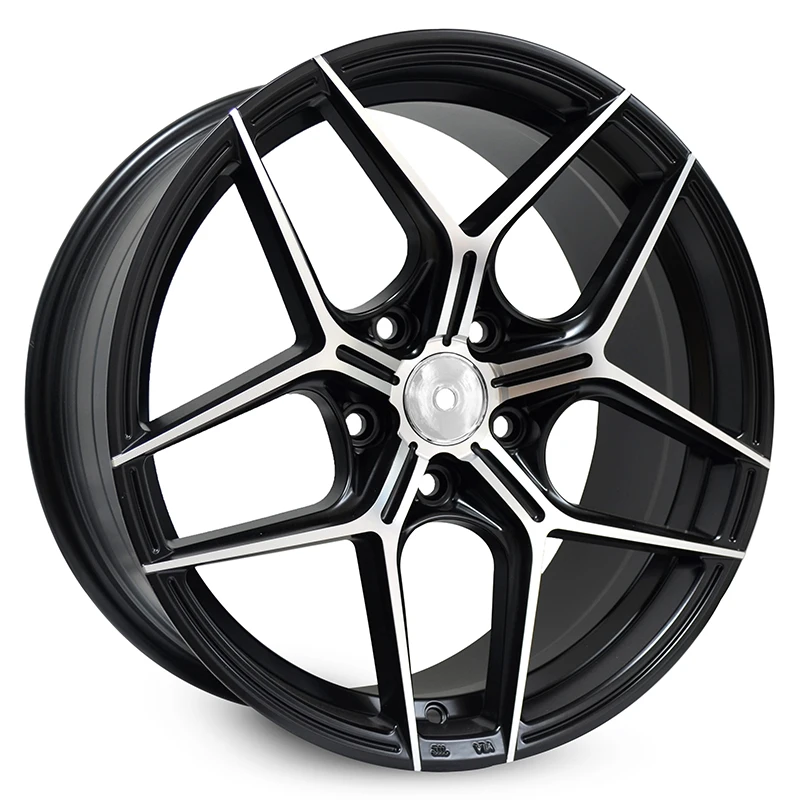 18X8.0inch 5 Holes Rims Wheels CB74.1 black Machine Face Passenger Car Alloy Wheels Rim