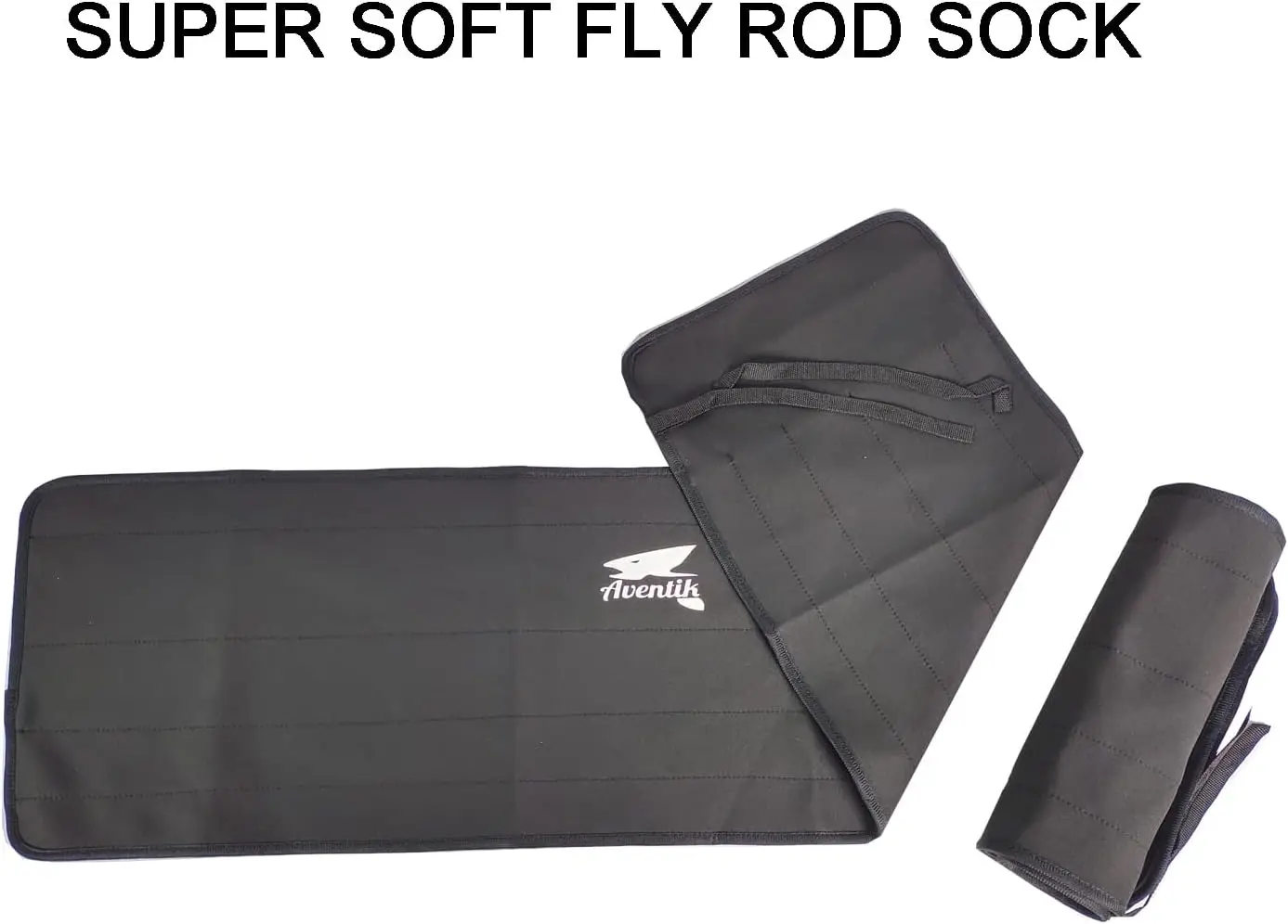 Aventik Neoprene Fly Rod Sock Fishing Rod Sleeve Cover Pole Sock Glove Protector Bag Pouch with 5 Compartments