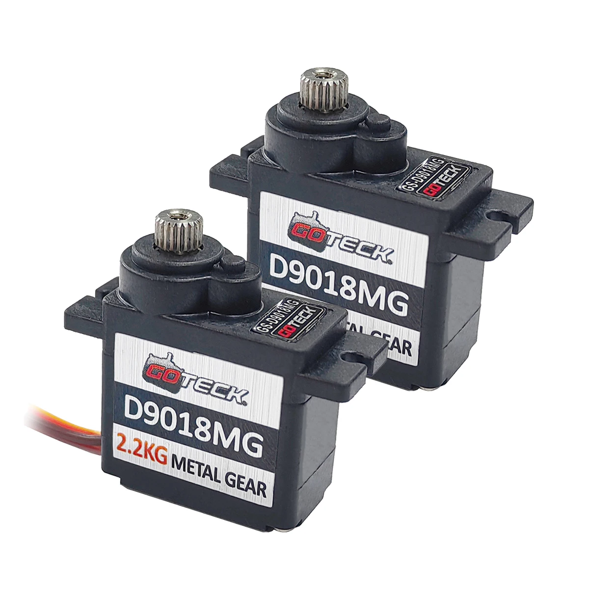 

GOTECK 2PCS D9018MG 11g Mini Servo Micro Full Metal Gear Digital Servo for RC Car Boat Fixed-Wing Helicopter Airplane Robot Toy