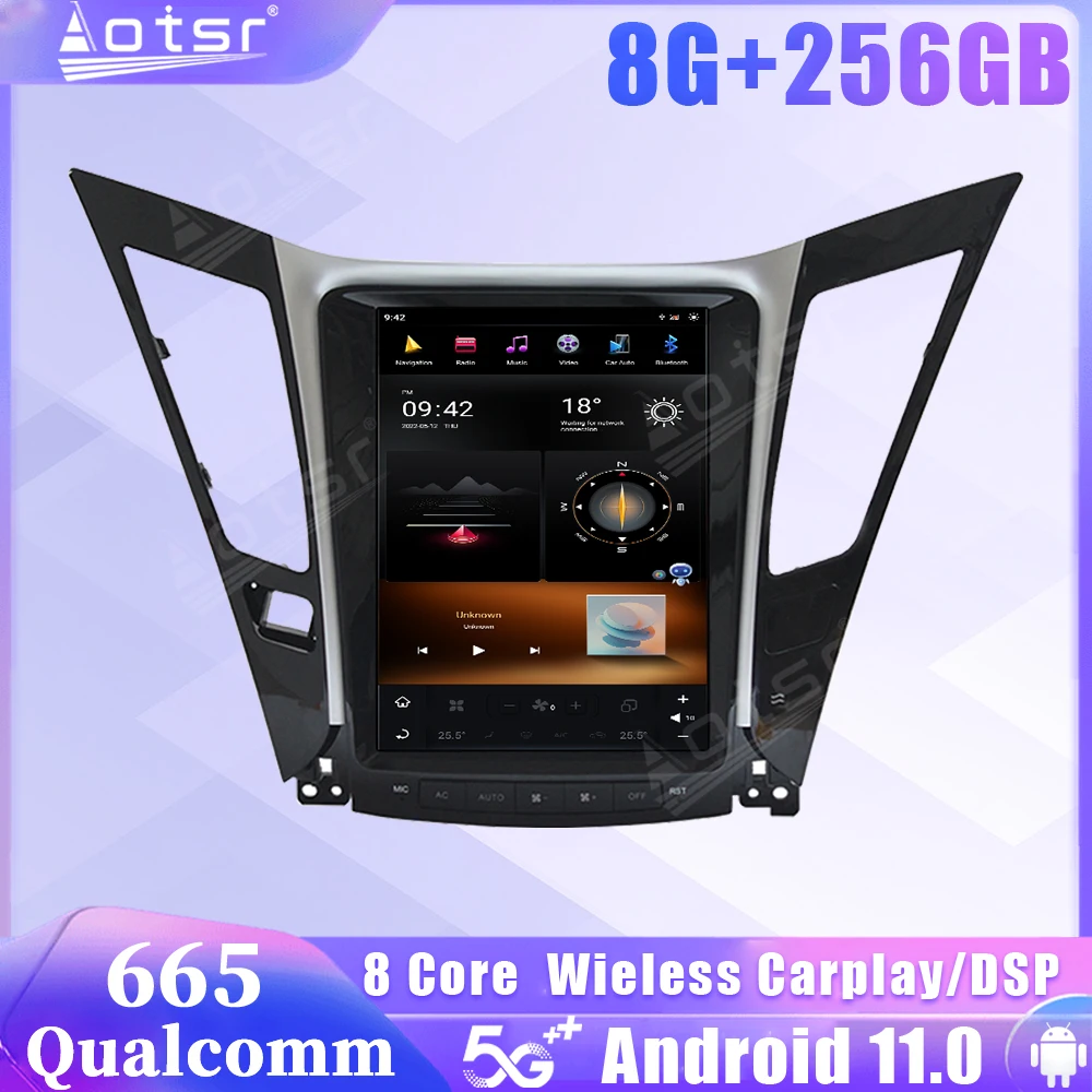 

Qualcomm Snapdragon 665 Android 11 Tesla Car Radio For Hyundai Sonata 8 2012 2013 2014 Receiver Video Carplay Stereo Head Unit