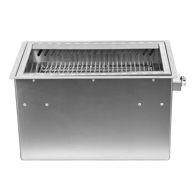 Japanese stainless steel grill restaurant indoor rectangular smokeless electric grill with automatic fire damper