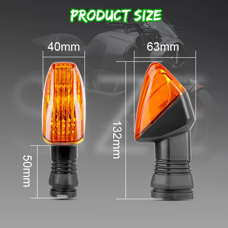 12V Motorcycle Turn Signals Light For Kawasaki Ninja ZX-6R ZX-10R ZX-10RR 1000 650R Z750 Z1000 Front Rear Light Indicator Lamp