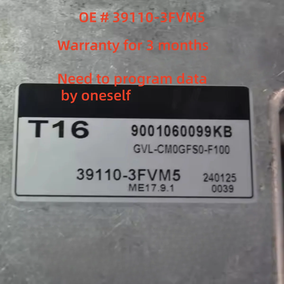 

high-quality 39110-3FVM5 391103FVM5 ME 17. 9.1 ECU control module FOR Hyundai