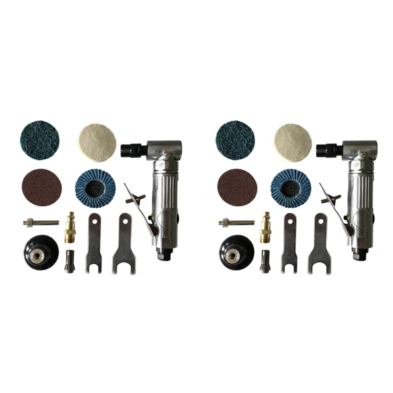 ABRW-2X Smerigliatrice angolare ad aria da 1/4 di pollice Rettificatrice pneumatica da 90 gradi Cut Off Lucidatore Set di strumenti per incisione