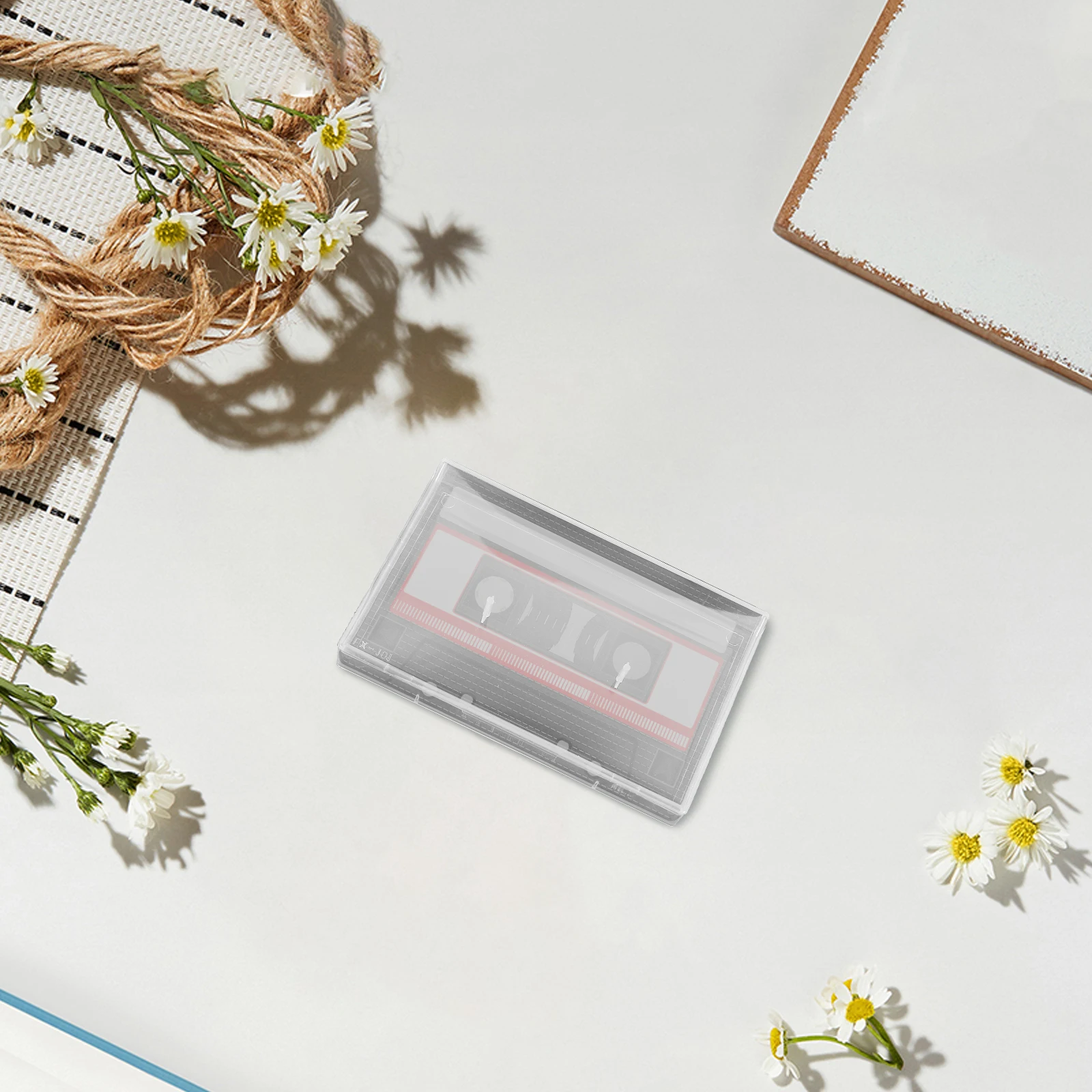 

10pcs Cassette Tape Storage Box High Transparency Organizer Blank Case Protective Clear Plastic Packaging Music CD Rack