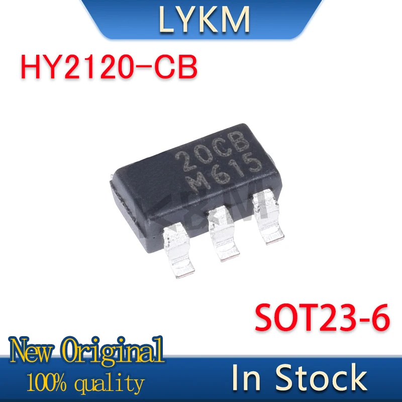 10/PCS New Original HY2120-CB Screen printing 20CB SOT23-6 Dual lithium battery protection chip In Stock