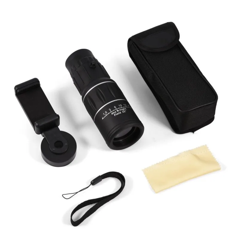 

Portable 16X40 Monocular Telescope with BAK4 Prism Phone Adapter Entry-level Waterproof Mini Tripod for Birding Hiking